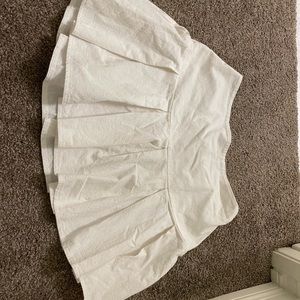 White ruffle skirt